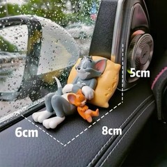 Tom & Jerry Cartoon Figurines Cute Cat Mouse Desk Ornament Toy Decoration car*