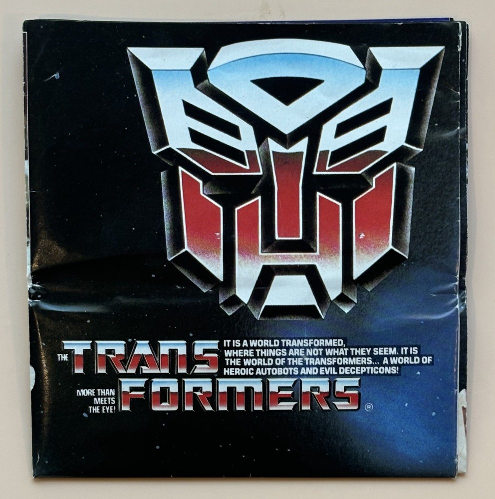 Vintage 1985 Transformers Action Figure Toys Advertising Folding Sales Brochure