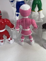 5 Mega Mighty Power Rangers Blue Black Red 10″ Action Figures Pink Green Ranger