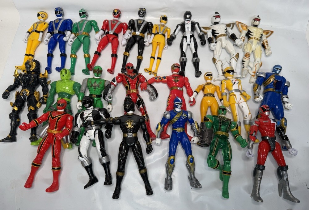 Power Rangers Set Red Green Yellow Blue Action Figure Articulate Lot