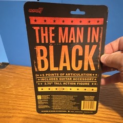 Super7 ReAction Figure Johnny Cash Man in Black 3.75in Action Figure w/ Guitar