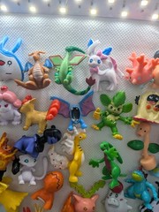 Pokemon Mini Figures Mixed Lot of 56 Miniature Toys PK China 2 Pokeballs