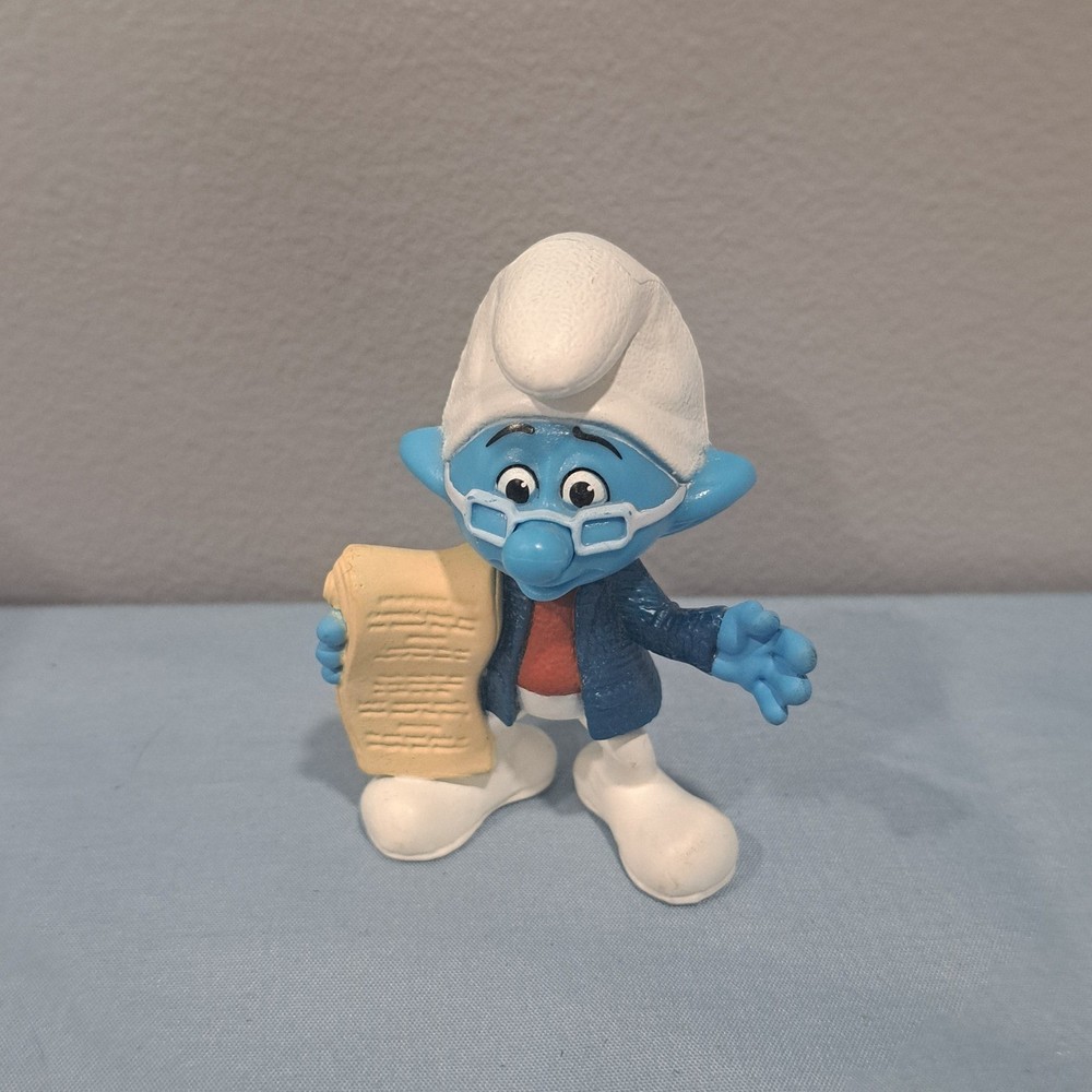 McDonalds Smurfs 2 Narrator Smurf Figure 2013 Happy Meal Toy Collectible Decor