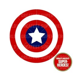 Mego Captain America Shield Decal Reproduction Pre-Cut Vinyl For WGSH 8″ Figure
