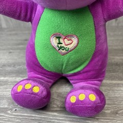 BARNEY SINGING I LOVE YOU 9″ 2011 Dinosour Plush Stuffed Animal Works