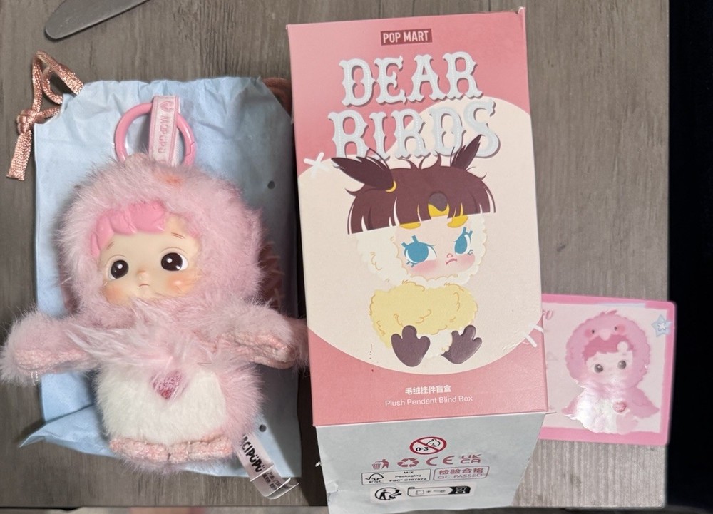 Pop-mart Dear Birds Series Hacipupu “Make Me Blush” Plush Pendant Confirmed