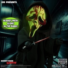 Mezco Living Dead Doll: Scream Bloody Glow-in-The-Dark Ghostface, 10″