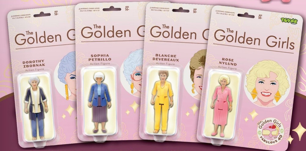 Golden Girls Retro Rose Dorothy Blanche & Sophia Set of 4 Action Figures