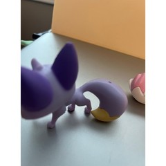 Animal Jam Adopt A Pet Fox Figures Purple and White Pink Set of 2 Collectibles
