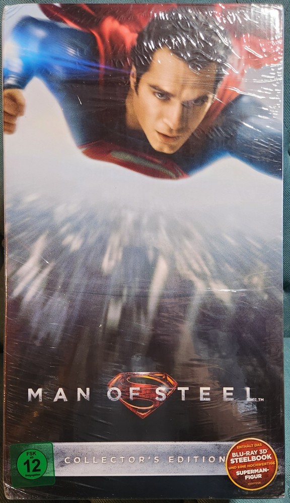 Man of Steel Ultimate Collectors Edition -12″ Figure -Steelbook -3D- RARE/IMPORT