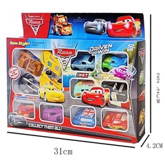 12PCS Pixar Cars Lightning McQueen Diecast PVC Toy Set Kids Birthday Gift US