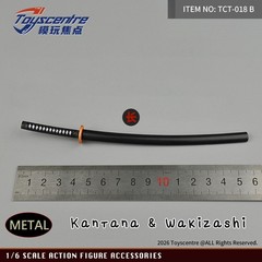 1/6 Katana Japanese black Sword Miyamoto Musashi Hot toys Phicen 12″ figure❶USA❶