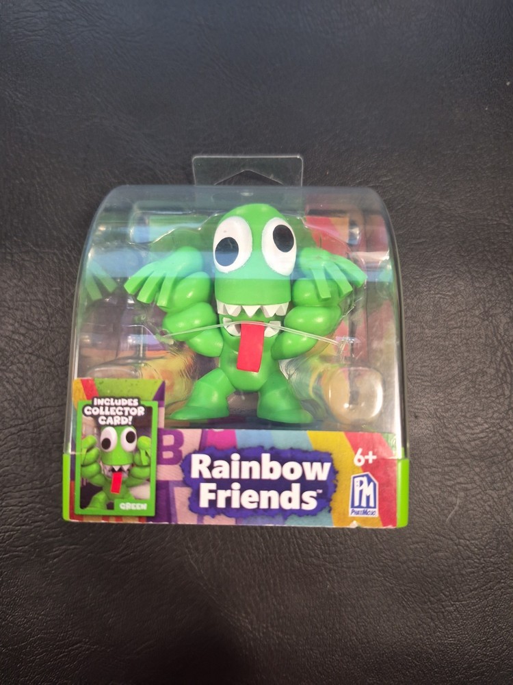​Roblox Rainbow Friends Green Monster Mini Figure PhatMojo 2024 Card New