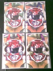 JASON DAVID FRANK SIGNED COMICS & Power Rangers X TMNT Figures Full Set Bundle