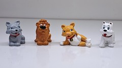 Jasman Figures Lot My Precious Pets 2 Cats and Dogs Vintage Small Plastic 90s