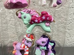 VTG My Little Pony Mini Holiday 5 Piece Ornament Set Kurt S. Adler 2004 Hasbro