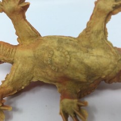 Vintage Plastic Rubber Toy 1970’s Chinasaur Hollow Yellow Orange Spinosaurus