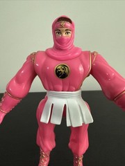 1995 Mighty Morphin Ninja Ranger Pink And White Action Figures Vintage