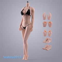 US ANT AB001W 1/6 Pale Skin Large Bust Breast 12″ Female Action Figure Body Toys