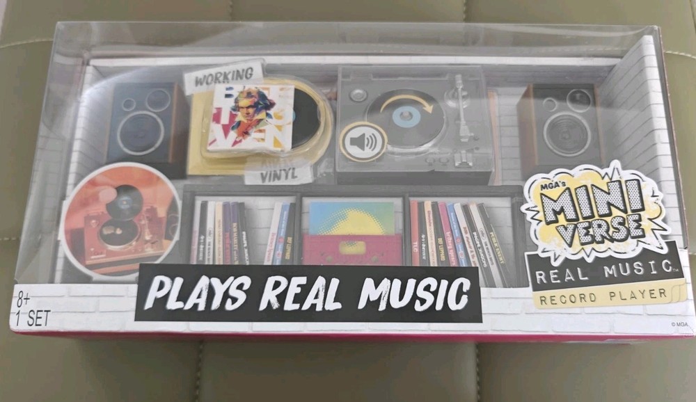 MGA’s Miniverse Real Vinyl Playable Music Record Player Mini Beethoven In Hand