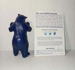 5″ BIG BLUE BEAR STATUE & GROWING BEAR Denver Colorado Convention Center NEW