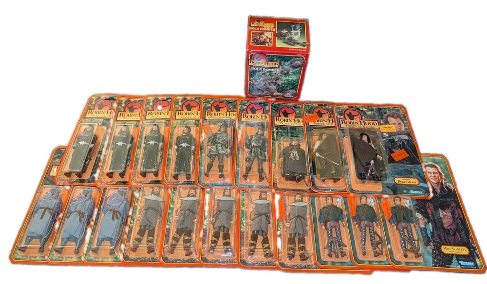 1989 Lot of 20 Vintage Robin Hood Prince of Thieves Action Figures + Bola Bomber