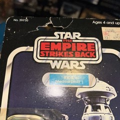 Vintage Star Wars FX-7 Medical Droid Figure 41A Card Back Kenner 1980 ESB