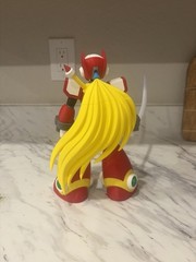 Mega Man Zero Red White Yellow Plastic Action Figure w/ Light-Up Sword