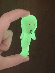 Smiski Secret Rare “The Scream” Series 1 Glow in the Dark Figure Authentic
