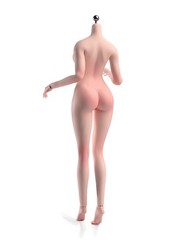 Makeup 1/6 Flexible Pale Skin Large Breast Female Figure Body Female Model Toy