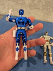 Power Rangers 1995 Action Figures Silver And Blue Rangers Bandai