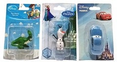 Lot of 3 Disney Figurines – Rex/Toy Story, Olaf/Frozen, and Sally Carrera/Cars