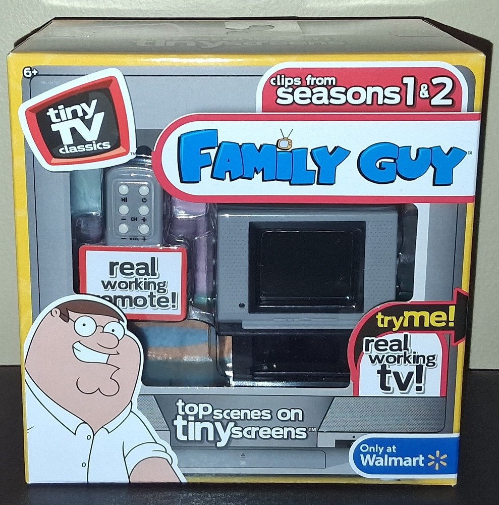 TINY TV CLASSICS FAMILY GUY EDITION REAL WORKING MINI TELEVISION SEASONS 1 & 2