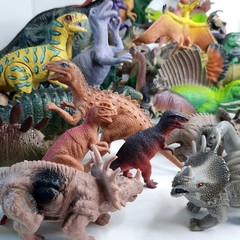 Dinosaur Action Figures Lot Jurassic Bundle Collection Toy Set Junk Drawer VTG.