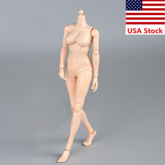 1/6 Female Pale Super Large Breast Chest Flexible Joint Body For 12″Figure Model