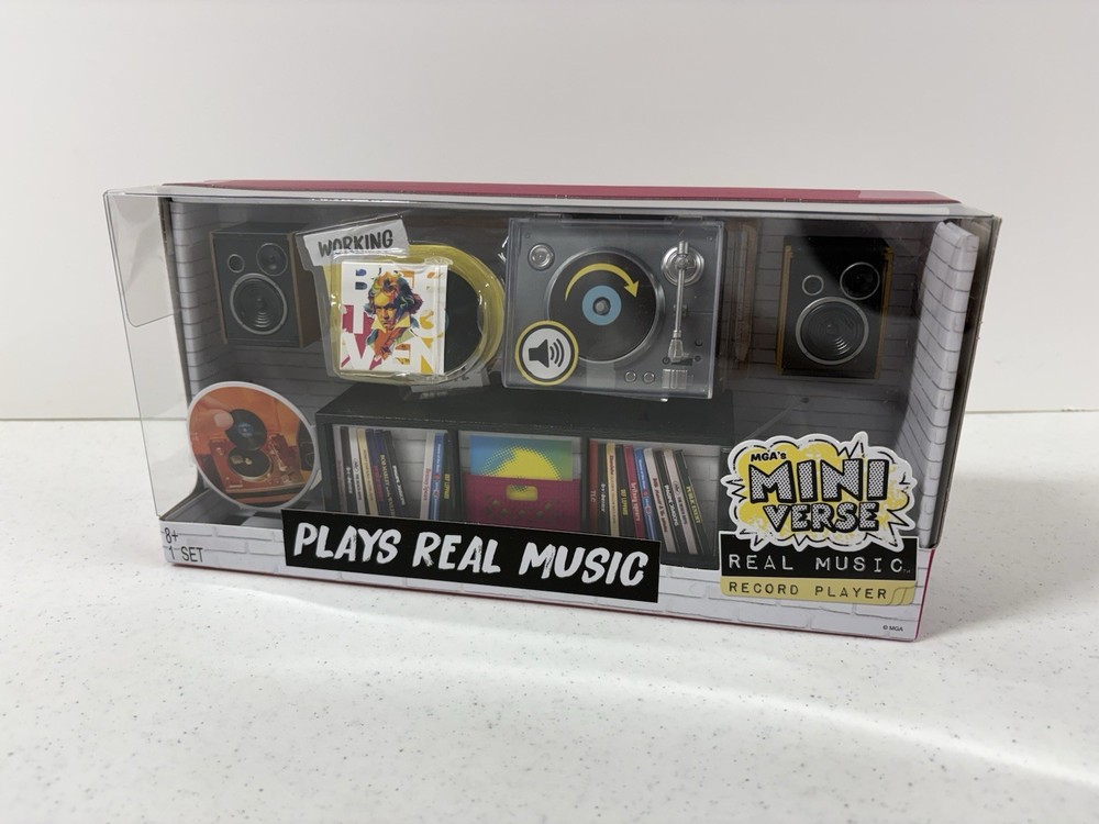 MGA’s Miniverse Real Music Record Player Mini Collectibles Mini Playable Record