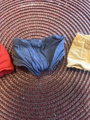 GI Joe Vintage 1960’s Sea Sled & Scuba Frogman Red, Tan Blue Shorts Lot – 12”