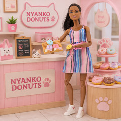 Nyanko Donut Mini Food Toy Figure Japanese Mystery Ball 1 Random Gashapon