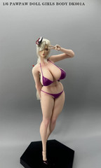 PawPawDoll DK001A 1/6 Pale Sexy Plump Large Bust Flexible Female Body Figure Toy