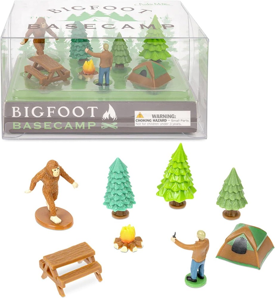 BIGFOOT BASECAMP – Miniature Figurines Toy Art Craft Play Set – Archie McPhee