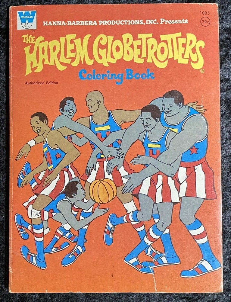 The Harlem Globetrotters Coloring Book Hanna Barbera 1971 Whitman Preowned Rare