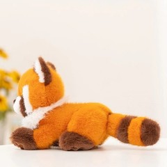 6.7in Raccoon Plush Toy Lying Stuffed Animal Pillow Cute Soft Gift