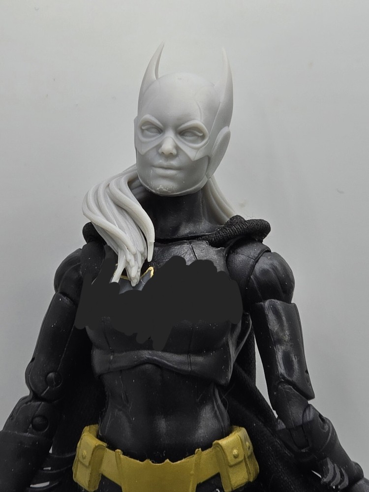 3d Print BAT VIGILANTE GIRL HEAD 1:10 7″ DIAMOND SELECT DC MULTIVERSE