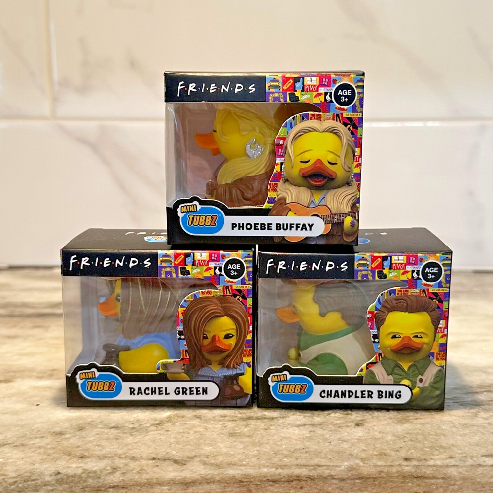 Friends TV Series RACHEL CHANDLER PHOEBE TUBBZ Cosplaying Duck Collectibles NEW