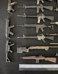 1/6 Scale Weapons Lot. AR-15, M-16, HK SP89, MP5, SL7, AK47 + More