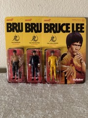 Super7 Bruce Lee ReAction Complete 3-Figure Set. 3.75 Figure Set.