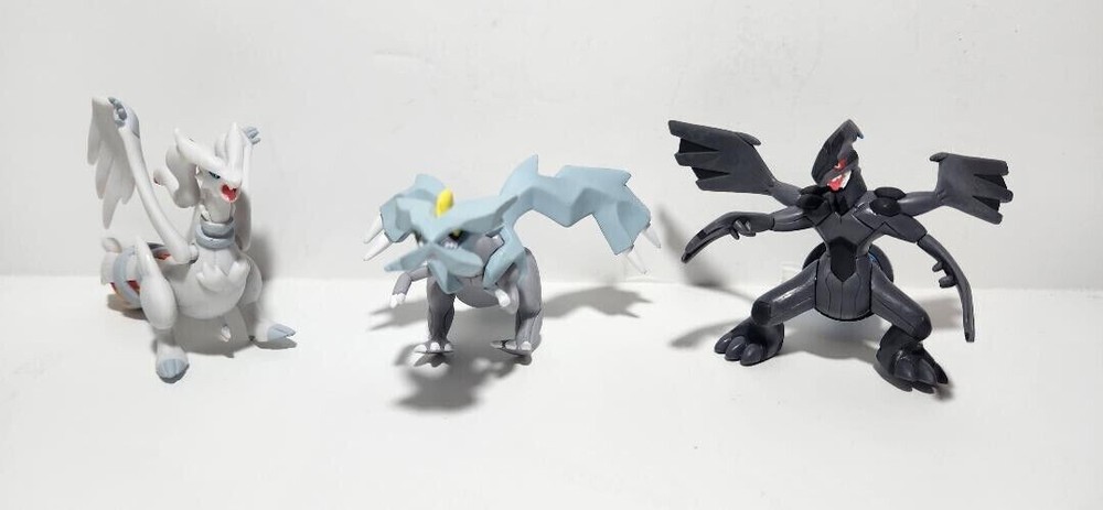 Tomy Officially Licensed Kyurem, Reshiram & Zekrom Pokemon Toy Lot – New