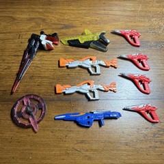 Power Rangers Time Force TF Fighter Pink Blue Green Red Ranger Weapons Lot