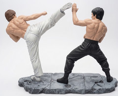 Custom Made Chuck Norris vs Bruce Lee Figurine – 8 inches tall