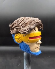 Marvel Legends Custom Xmen 97 Cyclops Head 1/12 Scale Painted